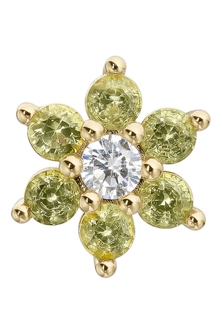 Piercing Green Maysoon - Prata banhada a ouro amarelo