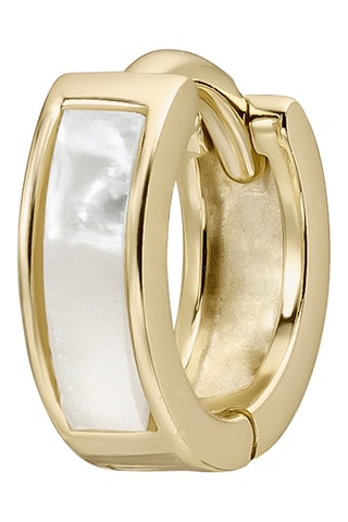 Piercing Aro Dina - Prata banhada a ouro amarelo e madrepérola