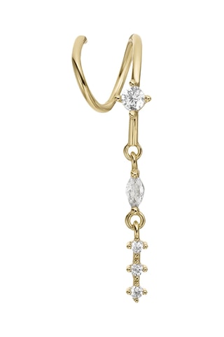 Piercing Trevi - Prata banhada a ouro amarelo