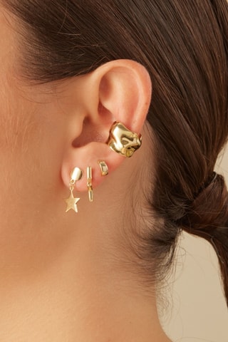 Piercing Isar - Prata banhada a ouro amarelo