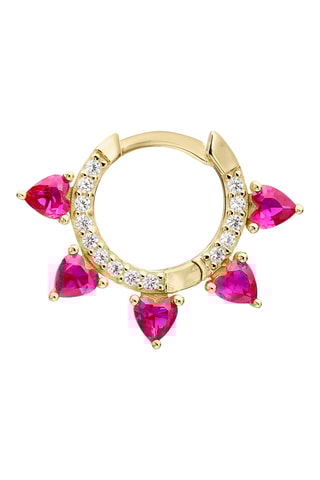 Piercing Daith - Prata banhada e ametistas 