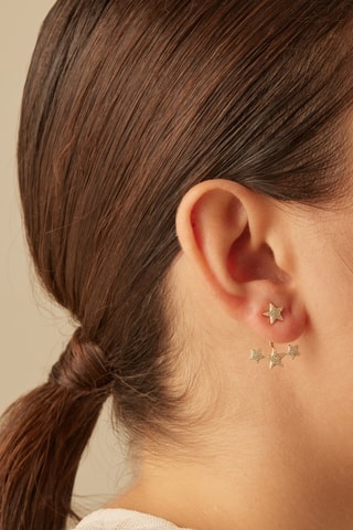 Brinco Ayla Ear - Prata banhada a ouro amarelo