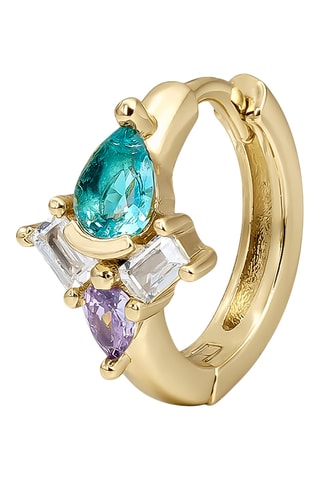 Earcuff Nour - Prata banhada a ouro amarelo e ametista