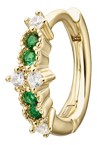 Piercing Eman - Prata banhada a ouro amarelo e espinelas