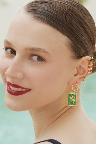 Earcuff Olivia - Prata banhada a ouro amarelo