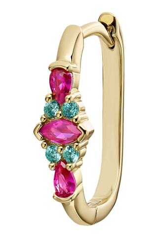 Piercing Virence - Prata banhada a ouro amarelo e turmalinas