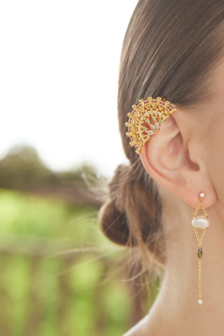 Piercing Shinju - Prata banhada a ouro amarelo 