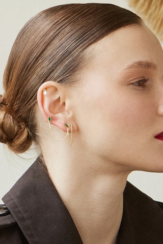 Piercing Mari - Prata banhada a ouro amarelo