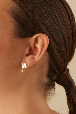 Piercing Mygalaxy - Prata banhada a ouro amarelo e madrepérola