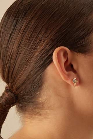 Piercing Suki - Prata banhada a ouro amarelo e opala