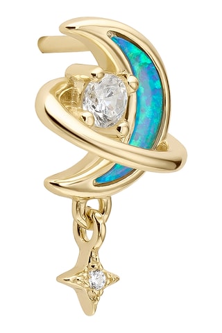 Piercing Suki - Prata banhada a ouro amarelo e opala