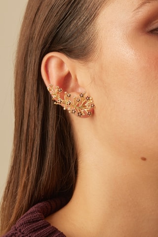 Brinco Bougainvillée - Prata e banhada a ouro amarelo