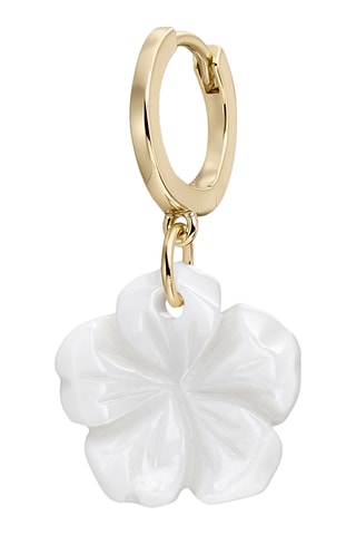 Piercing Flor de Nácar - Prata banhada a ouro amarelo e madrepérola