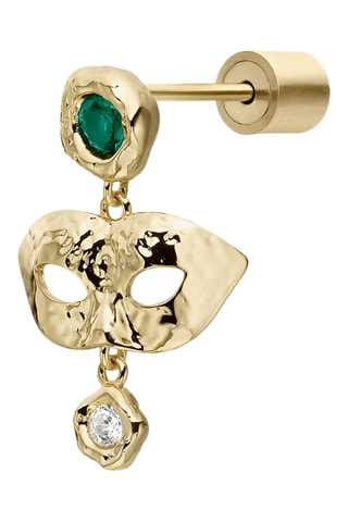 Piercing Gold Mascara - Prata banhada a ouro amarelo e espinela