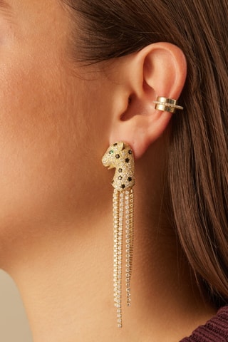 Earcuff Sava - Prata banhada a ouro amarelo