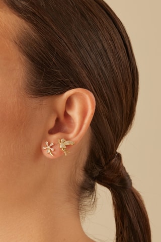 Brincos sem par Campanela - Prata banhada a ouro amarelo