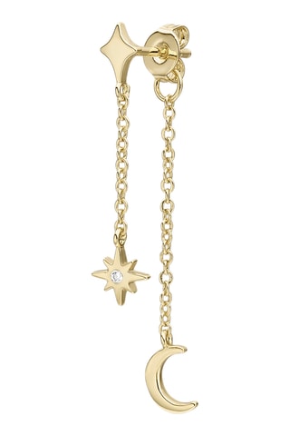 Piercing TsuKiKo - Prata banhada a ouro amarelo