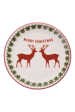 6 assiettes à dessert en porcelaine - 19,3 cm