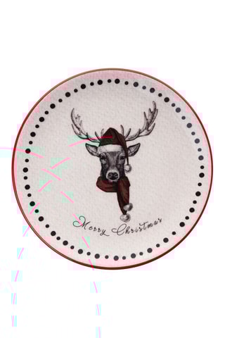 6 assiettes à dessert en porcelaine - 19,3 cm