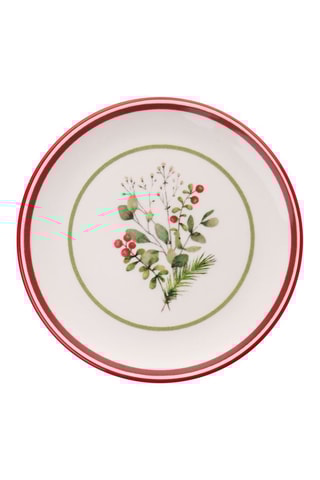 6 assiettes à dessert en porcelaine - 19,3 cm