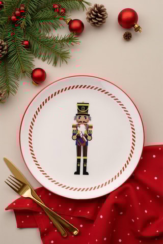 6 assiettes à dessert en porcelaine - 19,3 cm