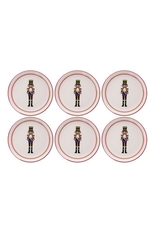 6 assiettes à dessert en porcelaine - 19,3 cm