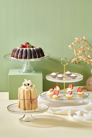 Serviteur muet et 2 présentoirs à gâteau