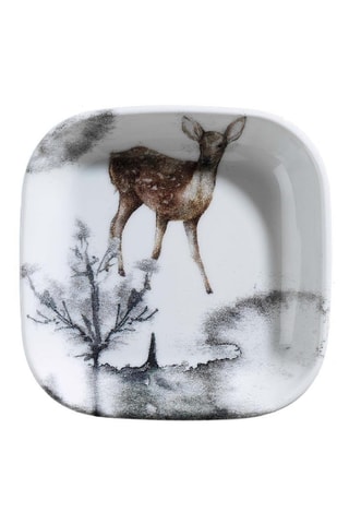 3 plats de service en porcelaine - 10 x 10 x 2 cm