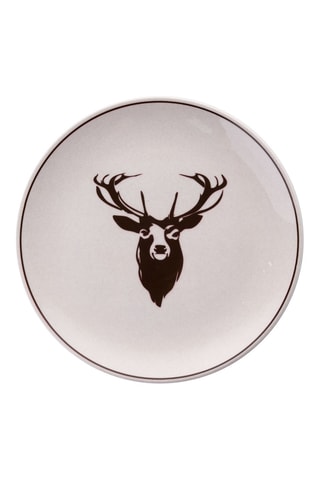 6 assiettes plates en céramique - 25,5 cm