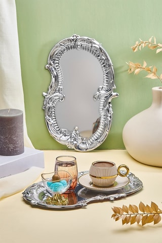 Plateau de service en acier inoxydable - 30 x 20 cm