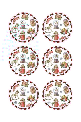 6 assiettes de service en céramique