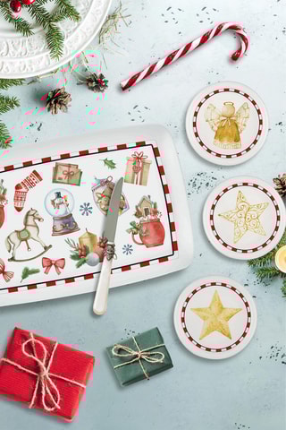 6 assiettes à dessert en céramique - 10 cm