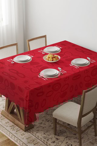 Nappe rectangulaire - Rouge - 140 x 220 cm
