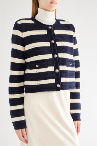 Casaco em lã merino - Azul-marinho