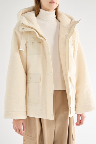 Parca com capuz - Cru