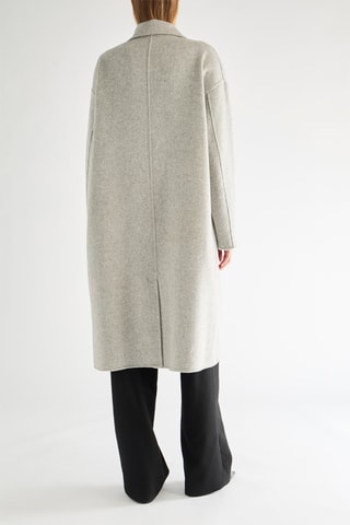 Sobretudo em lã - Cinzento-claro