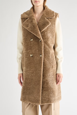 Sobretudo sem mangas - Castanho