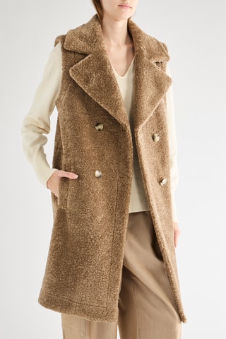 Sobretudo sem mangas - Castanho