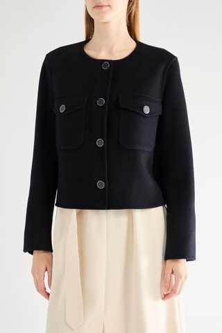 Casaco em lã - Preto