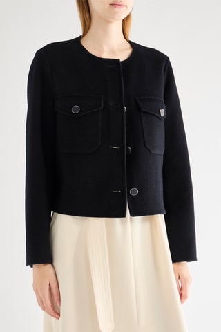 Casaco em lã - Preto