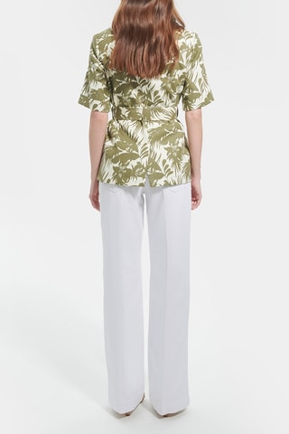 Casaco saariano de linho - Verde