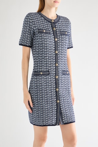 Vestido-camisa em lã merino - Cru