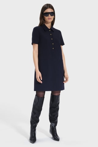 Vestido direito - Azul-marinho