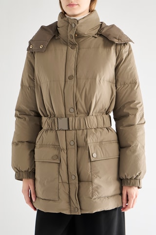 Blusão com capuz - Caqui