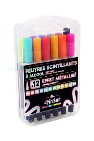 12 feutres marqueurs - Dès 6 ans