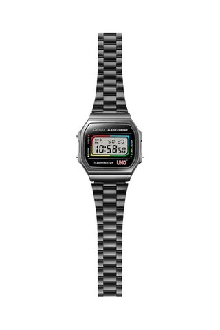 Stalen Quartz Horloge - Chronometer - Zwart en Grijs