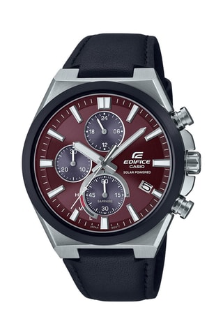 Leren Quartz Horloge - Chronometer - Zwart