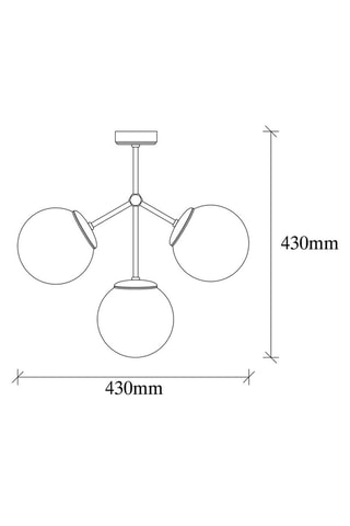Suspension - Doré - 3 x 40 W