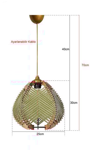 Suspension - Vert clair - 60 W