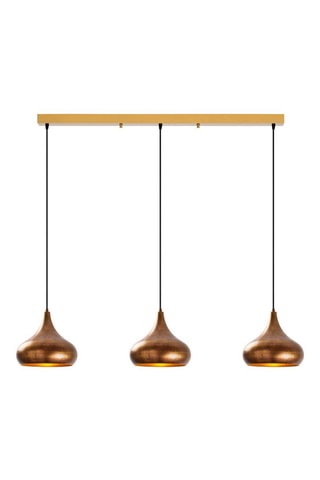 Suspension Muba - Noir et doré rose - 3 x 40 W